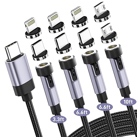 iPhone15 申し受ける有線テレビ 印字機C USB-C \u0026 USB-C 有線テレビ 全3種 / 4本 黒いこと 手っとり早い申し受ける 見聞移らす iPhone / MacBook / iPad /Google Pixel / Galaxy 相応う