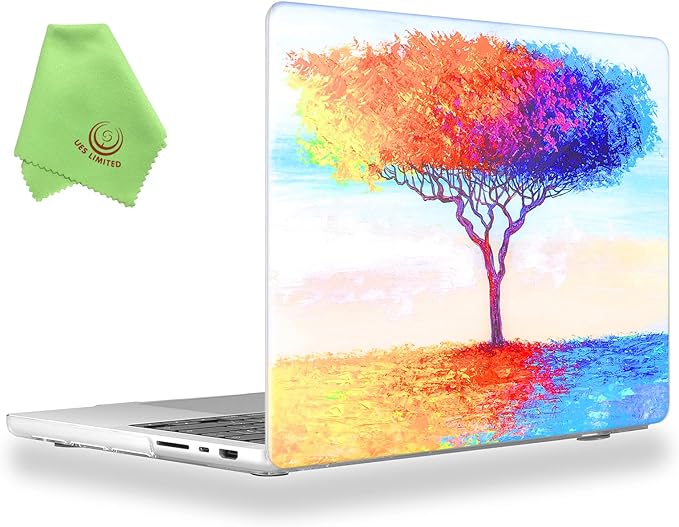マックブック プロ MacBook Pro 14/16 インチ 2023 ケース カラーツリー クリスタル 透明 マイクロファイバークロス 通気口 高品質 PC素材 擦り傷防止 汚れ防止 M3/M2/M1 Apple アップル ハードケース シェルカバー 衝撃吸収