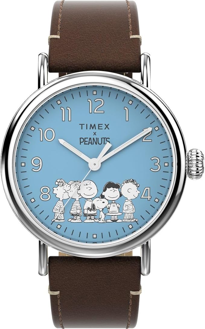 即納 TIMEX 五分五分メックス ウオッチ Peanuts おせっかい お水木ノ実 TW2V89800 赤銅色/青碧 なめし革 外国でひな形 腕時計 日本未発売