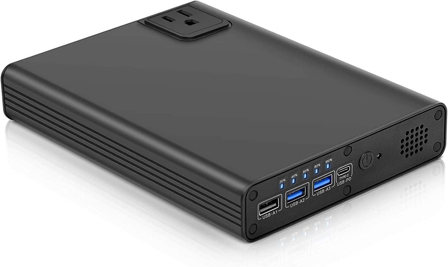 即納 ポータブル電源 非常用電源 超小型 瞬間最大120W 129Wh/36000mAh LEDライト 蓄電池 車中泊 キャンプ 地震 停電 防災グッズ ソーラー充電 省電力