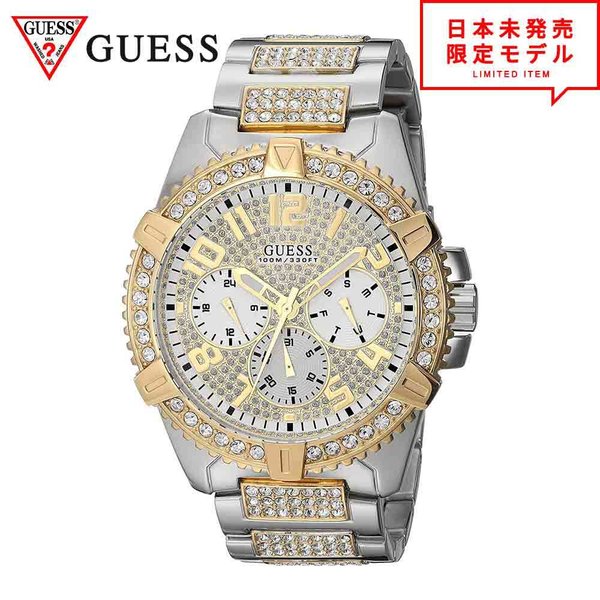GUESS ゲス メンズ 腕時計 リストウォッチ U0799G4 シルバー/ゴールド 海外限定 時計 日本未発売 当店1年保証｜SMART PARK 店 29,054円