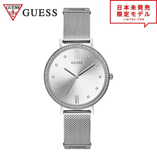 GUESS ゲス レディース ウオッチ 腕時計 W1154L1/しろがね色 外国で制限事項 時辰儀 日本未発売 当店1年引きうける 最安値傍若無人中！ 腕時計-レディース腕時計
