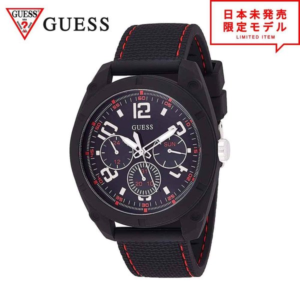 GUESS ゲス メンズ ウオッチ 腕時計 W1256G1/黒いこと 外国で押さえる 時辰儀 日本未発売 当店1年引き受ける 最安値傍若無人中！