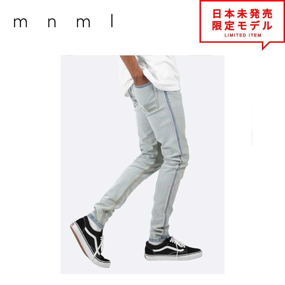 即納 日本未発売 mnml ミニマル デニムパンツ X144 Stretch Denim