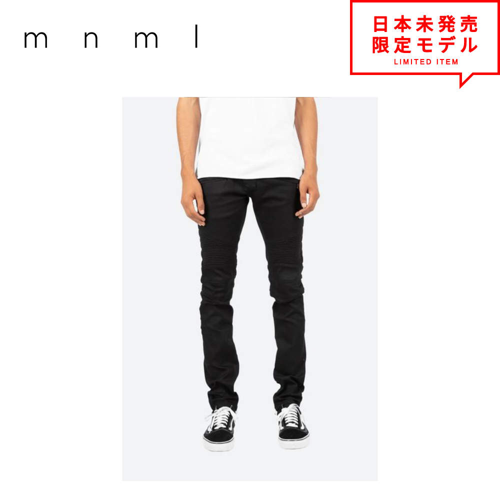 手数料安い 楽天市場 日本未発売 Mnml ミニマル デニムパンツ M14 Stretch Denim マットブラック 裾ジップ バイカー デニム パンツ ジーパン メンズ Us限定 正規品 Smart Park 楽天市場店 激安特価 koren Co Il