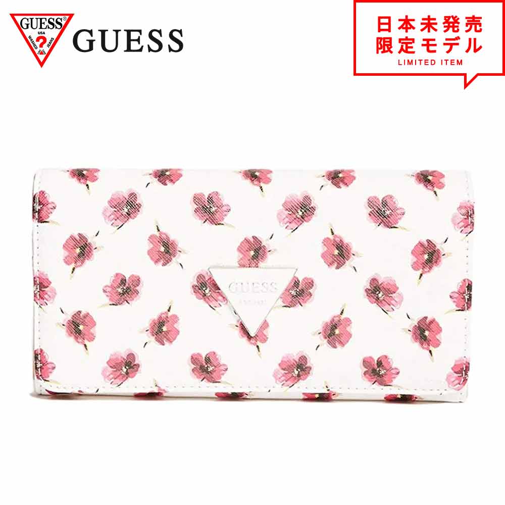 最安 即納 海外限定 Guess ゲス 長財布 ロングウォレット フリップ フローラル柄 ホワイト レディース 日本未発売 日本未入荷 人気ショップが最安値挑戦 Www Masterworksfineart Com