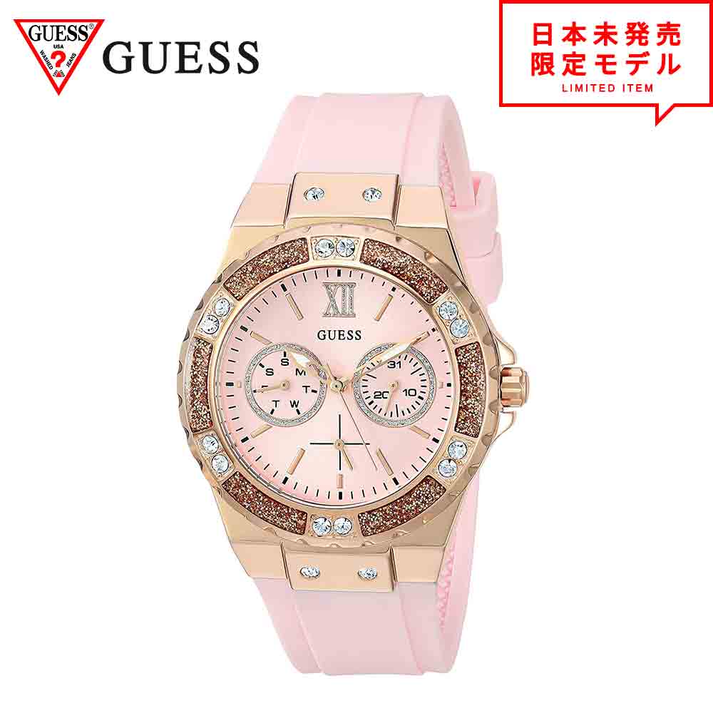 即納 日本未発売 GUESS ゲス レディース ウオッチ アナログウォッチ 伝達ルート石ころ 腕時計 U1053L3 さくら色/さくら色ゴールド 外国で制限事項 当店1年引きうける レディース腕時計-腕時計