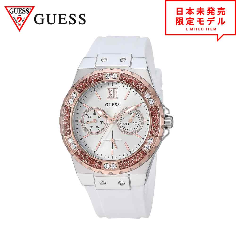 即納 GUESS ゲス レディース ウオッチ 伝達ルート石ころ ステンレス鋼スチール写真 ケイ素樹脂周波数帯域 腕時計 U1053L2 白いこと 外国で制限事項 日本未発売 当店1年引きうける 腕時計-レディース腕時計