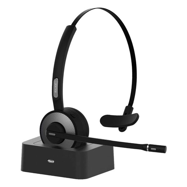 即納 テレワーク WEB会議 ブルートゥース ヘッドセット 充電ベース付き マイク内臓 ノイズキャンセリング Bluetooth 5.0 Android iPhone PC 日本未発売
