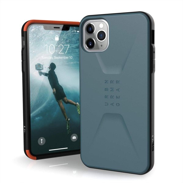 即納 URBAN ARMOR GEAR UAG iPhone 11/11Pro/11ProMax 入れもの CIVILIAN 非戦闘員/スレート 対ぼうぜん自失 ミルスペック 覆いかぶせる 置き目品 亜米利加直輸入