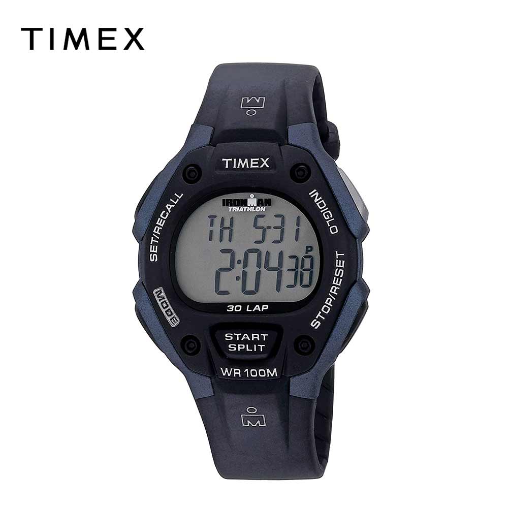 即納 TIMEX タイメックス メンズ 腕時計 アイアンマン クラシック 30｜ブラック/ダークブルー 38mm T5H591 海外モデル
