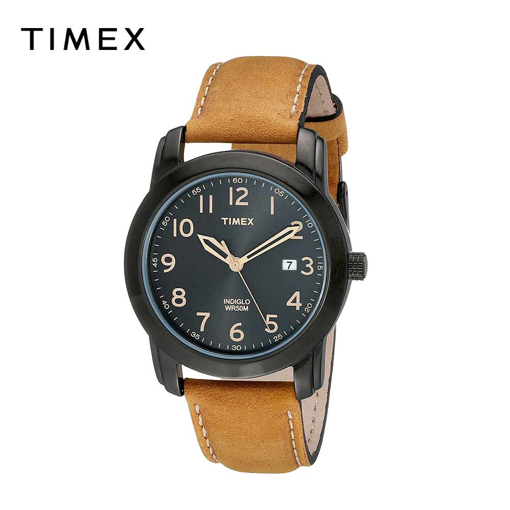 TIMEX タイ王国メックス メンズ ウオッチ Highland Street レザーストラップ｜タン / 黒いこと T2P133 外国で模範例｜当店1年引き受ける