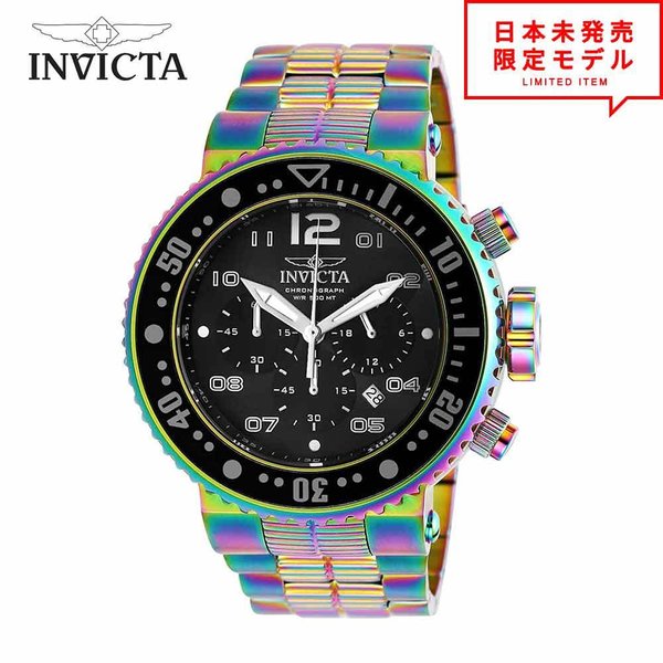 Invicta インヴィクタ メンズ 腕時計 リストウォッチ 25078 レインボー/ブラック 海外限定 時計 日本未発売 当店1年保証 最安値挑戦中！