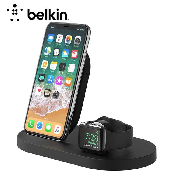 即納 Belkin ベルキン iPhone AppleWatch用 Qi ワイヤレス充電器 ワイヤレスチャージャー 充電 ドックスタンド 7.5