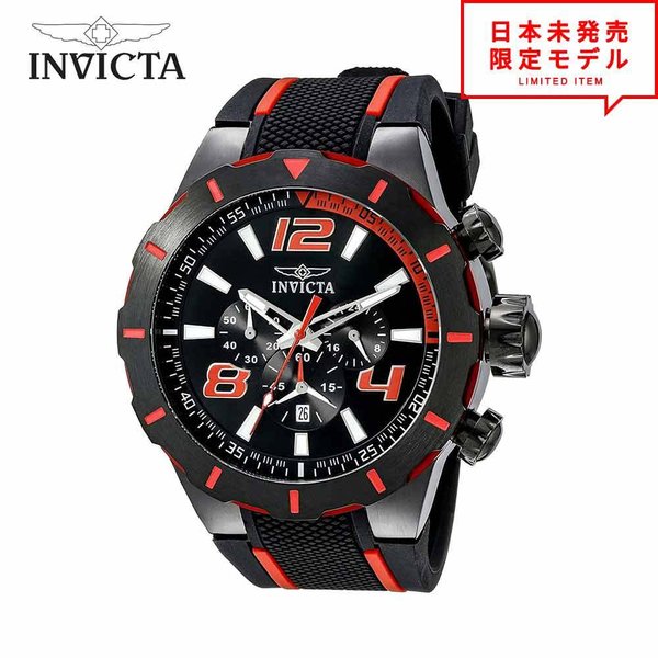 最安値挑戦中！ Invicta インヴィクタ メンズ 腕時計 リストウォッチ 20109 ブラック/レッド 海外限定 時計 日本未発売 当店1年保証