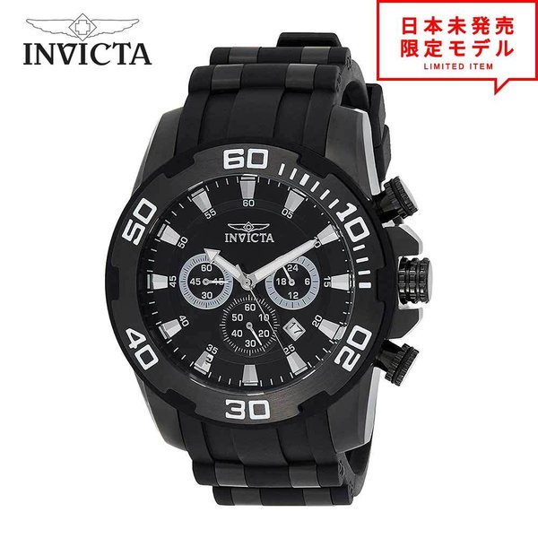 最安値傍若無人中！ Invicta インヴィクタ メンズ ウオッチ 腕時計 22338 黒いこと 外国で制限事項 時辰儀 日本未発売 当店1年引き請ける