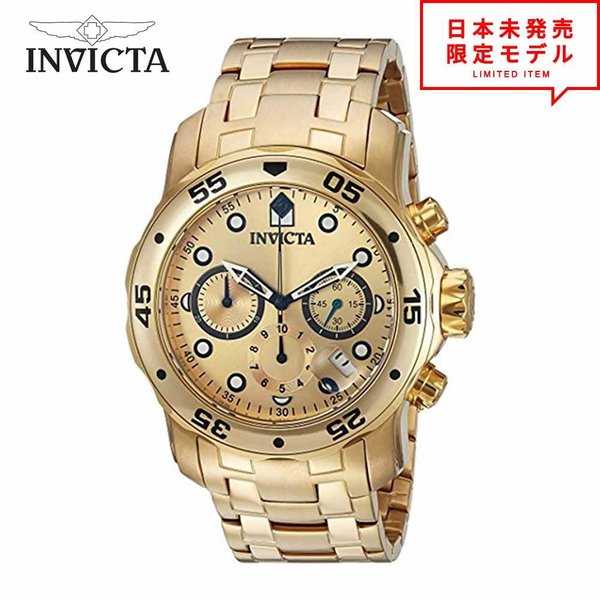 Invicta インヴィクタ メンズ 腕時計 リストウォッチ INVICTA-0074 ゴールド 海外限定 時計 日本未発売 当店1年保証 最安値挑戦中!|SMART PARK 店