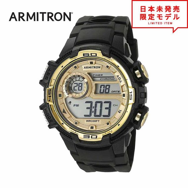 最安値挑戦中！ ARMITRON アーミトロン メンズ 腕時計 リストウォッチ 40/8347BKGD ブラック/ゴールド 海外限定 時計 日本未発売 当店1年保証
