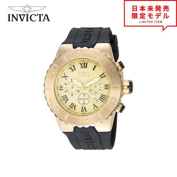 Invicta インヴィクタ メンズ 腕時計 リストウォッチ 24844 ブラック/ゴールド 海外限定 時計 日本未発売 当店1年保証 最安値挑戦中！