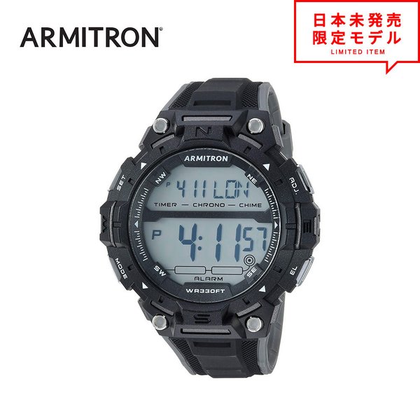 最安値傍若無人中！ ARMITRON アーミトロン メンズ ウォッチ 腕時計 40/8455BLK 黒いこと 外国で制限事項 時辰儀 日本未発売 当店1年引き請ける メンズ腕時計-腕時計