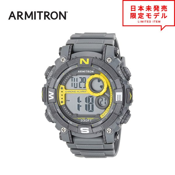 最安値挑戦中！ ARMITRON アーミトロン メンズ 腕時計 リストウォッチ 40/8284YGY グレー/イエロー 海外限定 時計 日本未発売 当店1年保証