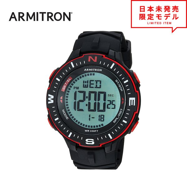 最安値挑戦中！ ARMITRON アーミトロン メンズ 腕時計 リストウォッチ 40/8391BRD ブラック/レッド 海外限定 時計 日本未発売 当店1年保証