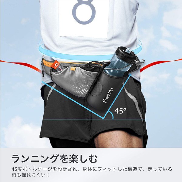 即納 走り 巾着 細腰ポーチ ウエスト鞄 グレー メンズ レディース イヤホン空洞 スマホ ペットボトル保管 だく マラソン Hotjobsafrica Org