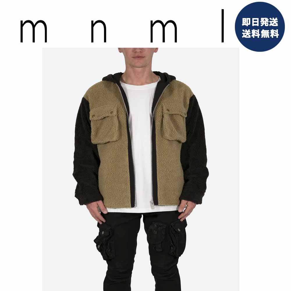 即納 日本未発売 mnml ミニマル ジップアップ フーディー パーカー TWO TONE SHERPA ZIP UP HOODIE アウター メンズ US限定|SMART PARK 店