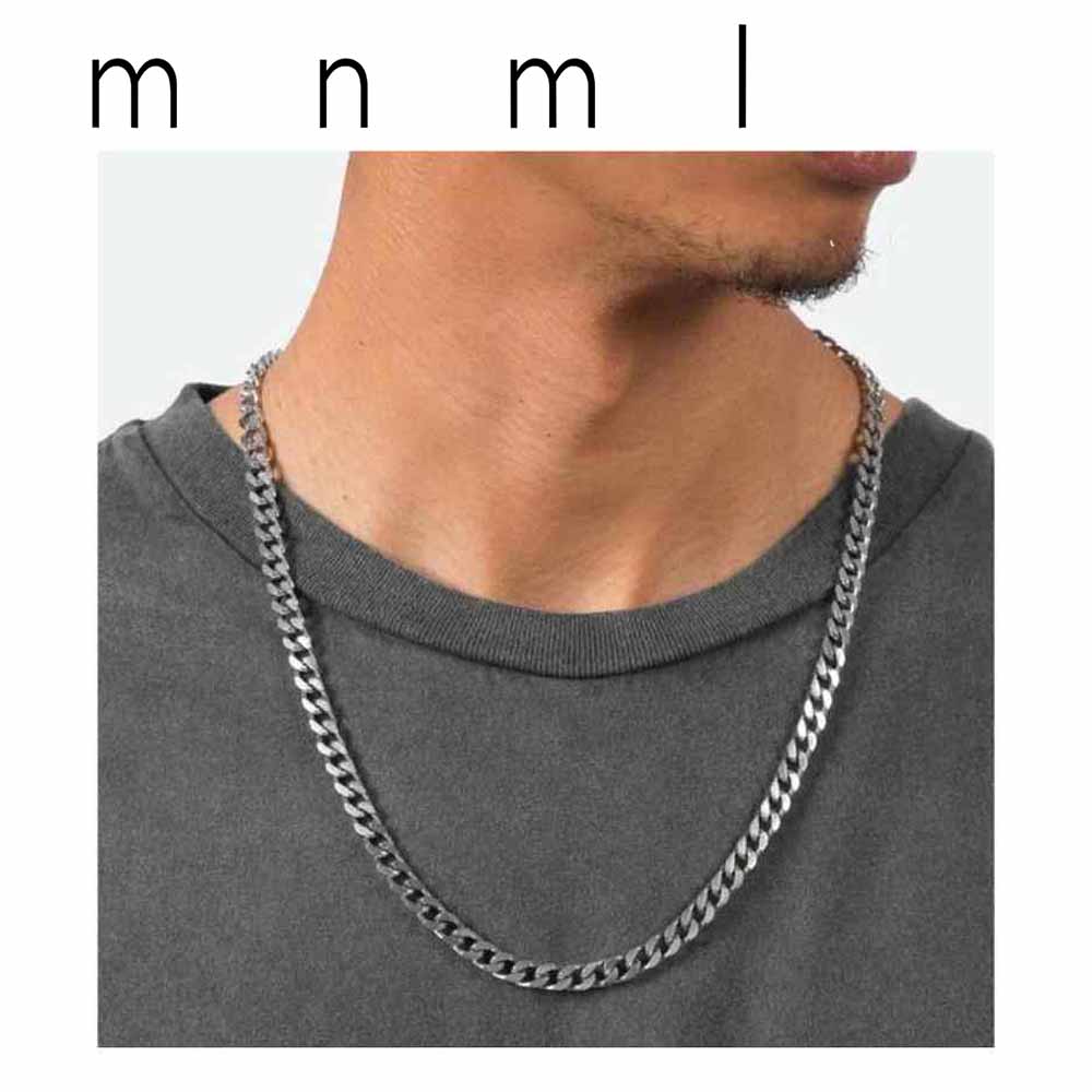 mnml ミニマル ネックレス ロング ロープ チェーン A3 シルバー mnml 即納 ミニマル ネックレス ロング ロープ チェーン A3