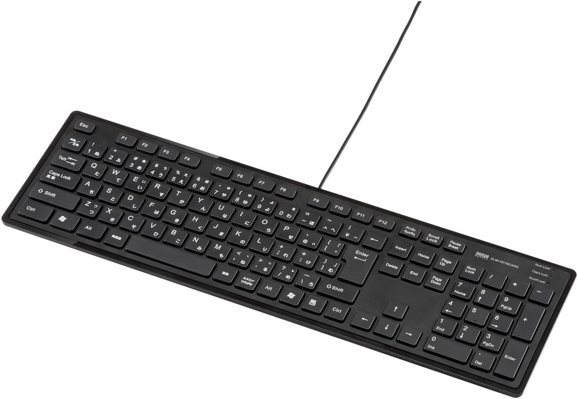 即納 有線 キーボード フルサイズ ブラック デスクトップパソコン/ノートパソコン