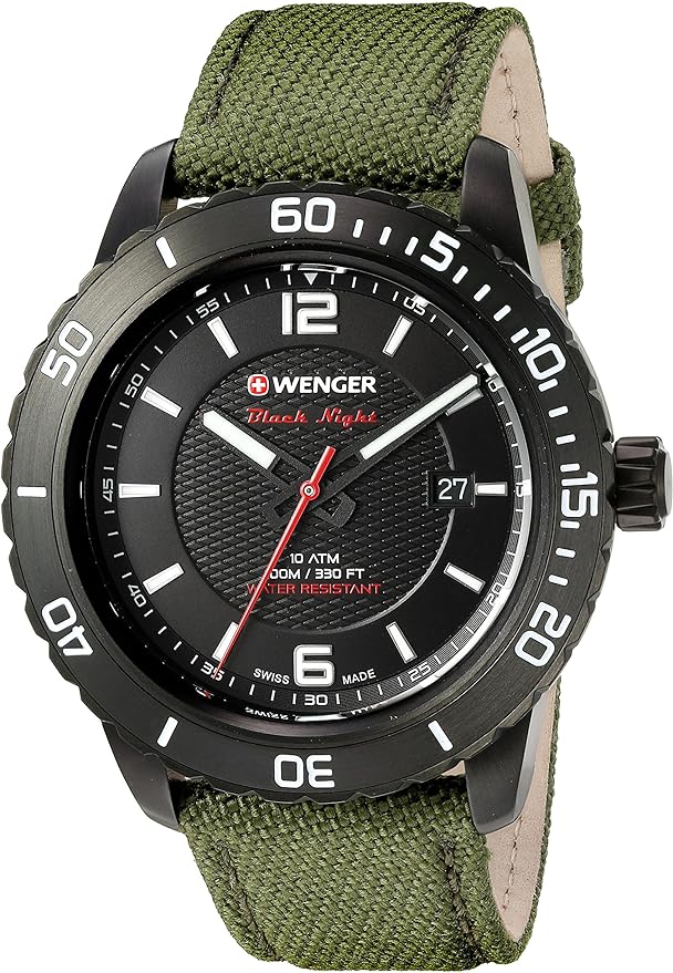 日本未発売 WENGER ウェンガー メンズ 腕時計 リストウォッチ 01.0851.125 グリーン/ブラック 海外限定 時計 当店1年保証
