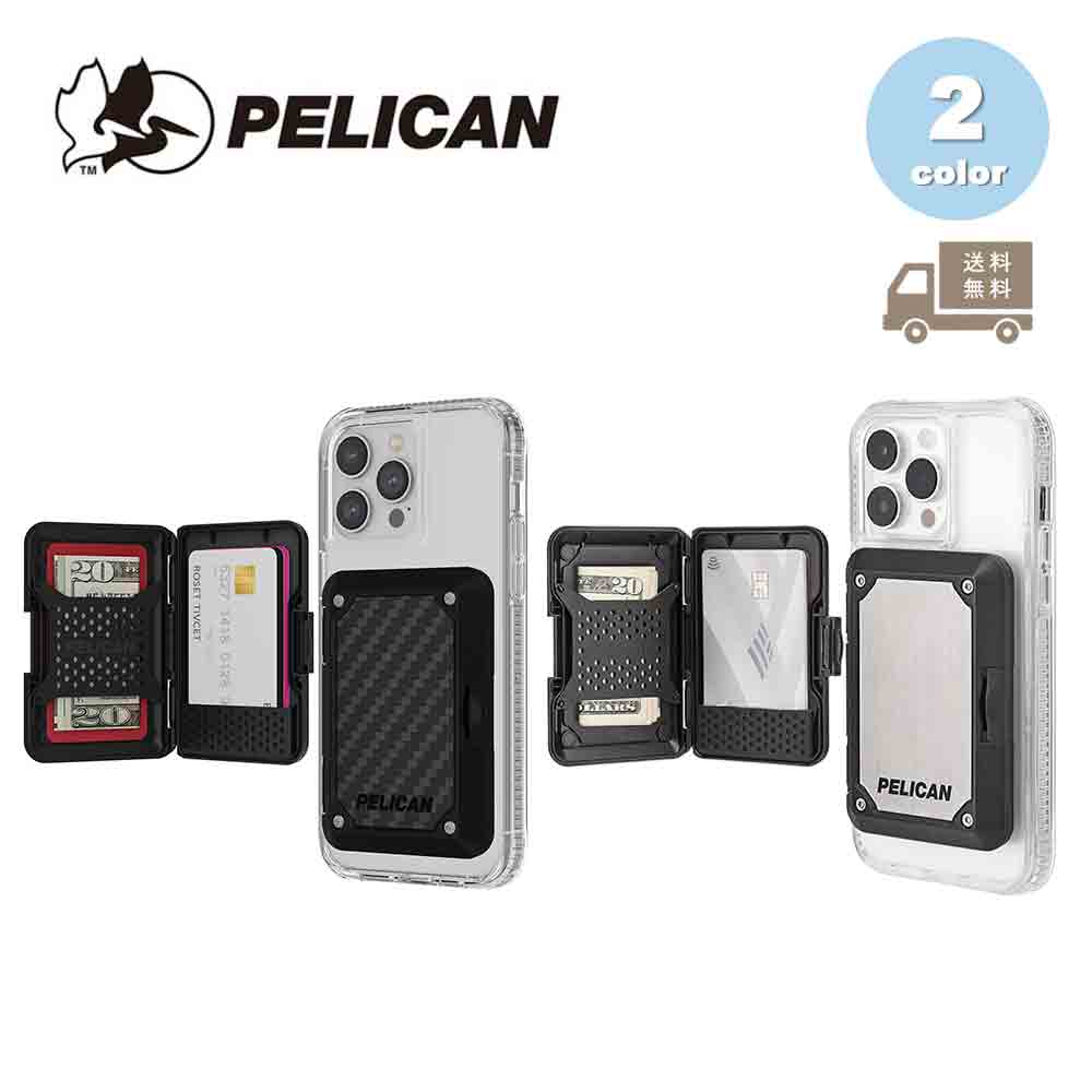 即納 Pelican ペリカン マグセーフ カード ウォレット Shield シールド カーボン チタニウム ブラック 財布 カード収納 MagSafe カード5枚収納 iPhone 12/13/14/15/16 シリーズ対応 ケース カバー カードポケット 送料無料｜SMART PARK 店 12,816円