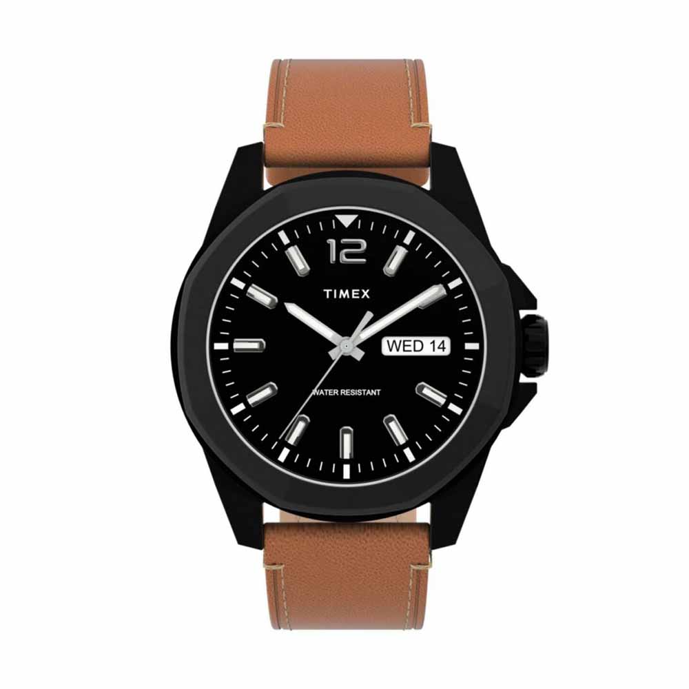 TIMEX タイ王国メックス メンズ ウオッチ Essex Avenueレザーストラップ｜赤銅色 / 黒いこと TW2U15100 外国で模範例