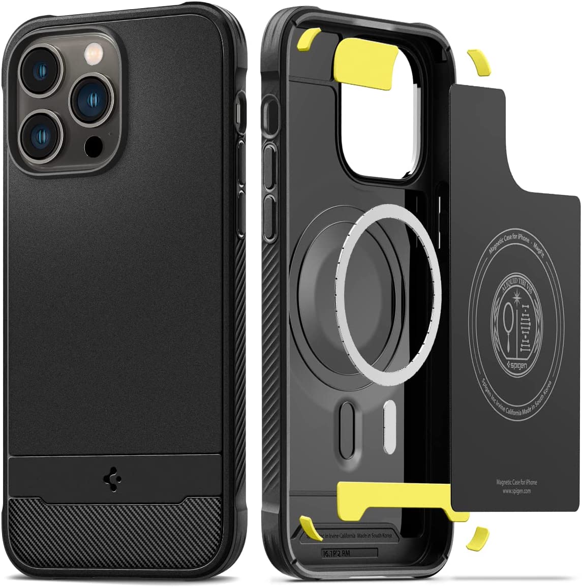 【楽天市場】即納 Spigen シュピゲン ラギッドアーマー マグフィット マットブラック カーボン MagSafe対応 iPhone16