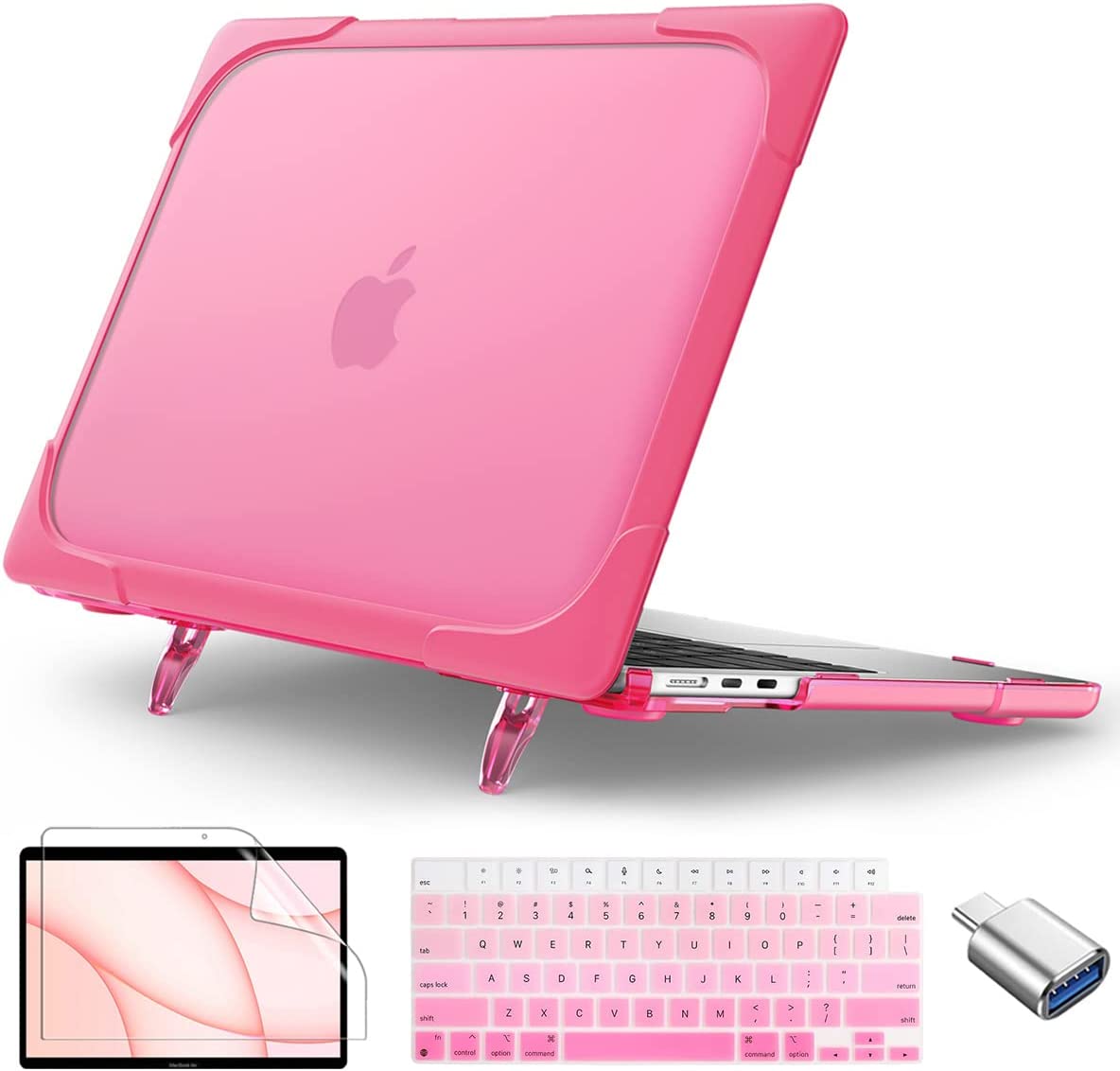 MacBook Air 13.6 インチ 2022 A2681 M2 チップ ケース カバー ピンク Apple アップル マックブック ハードケース シェルカバー キーボードカバー 保護フィルム アダプタ 衝撃吸収