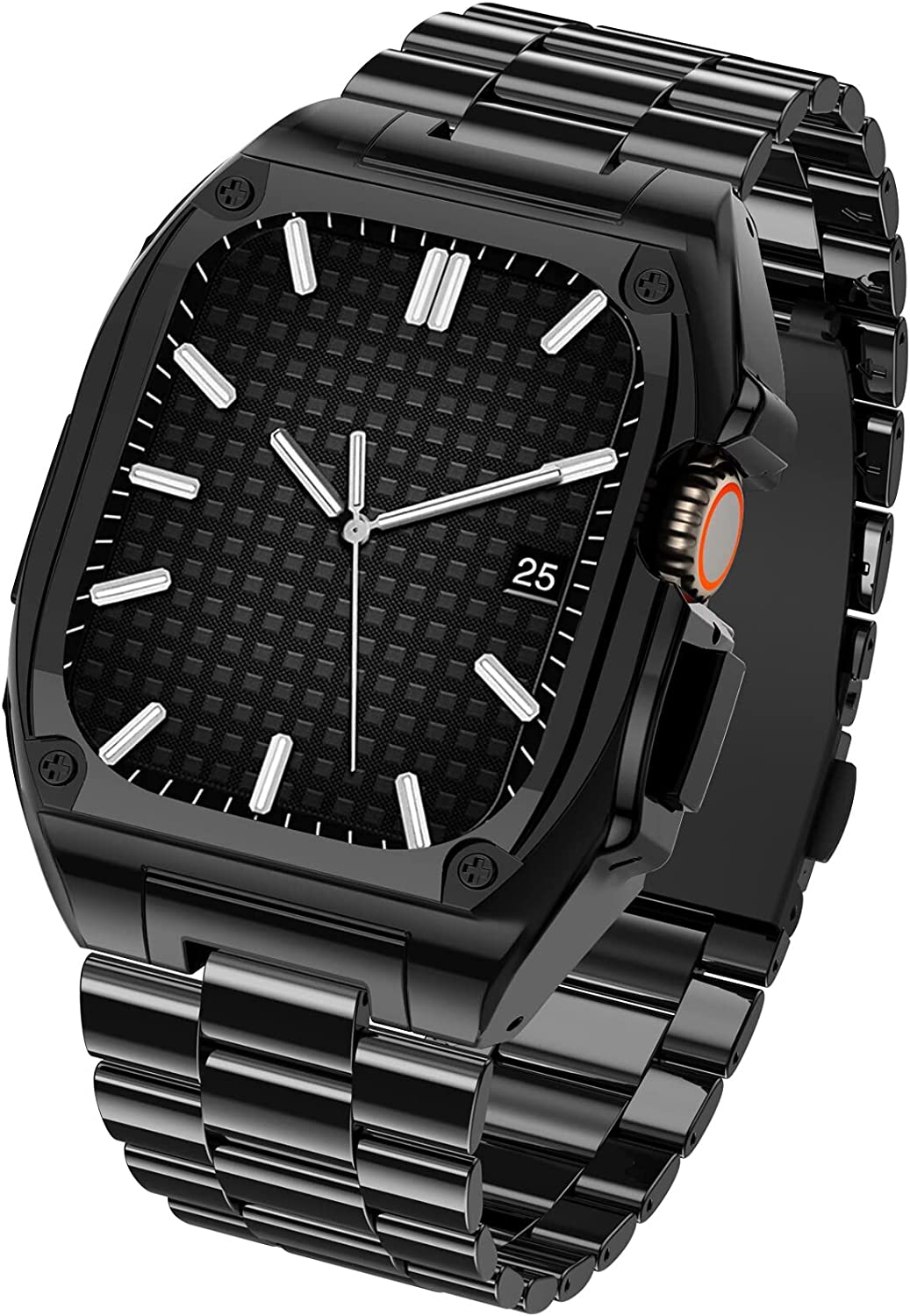 即納 ステンレス 一体型 ブラック 耐衝撃 傷つき防止 保護 ケース カバー AppleWatch アップルウォッチ Ultra 49mm ウルトラ 送料無料