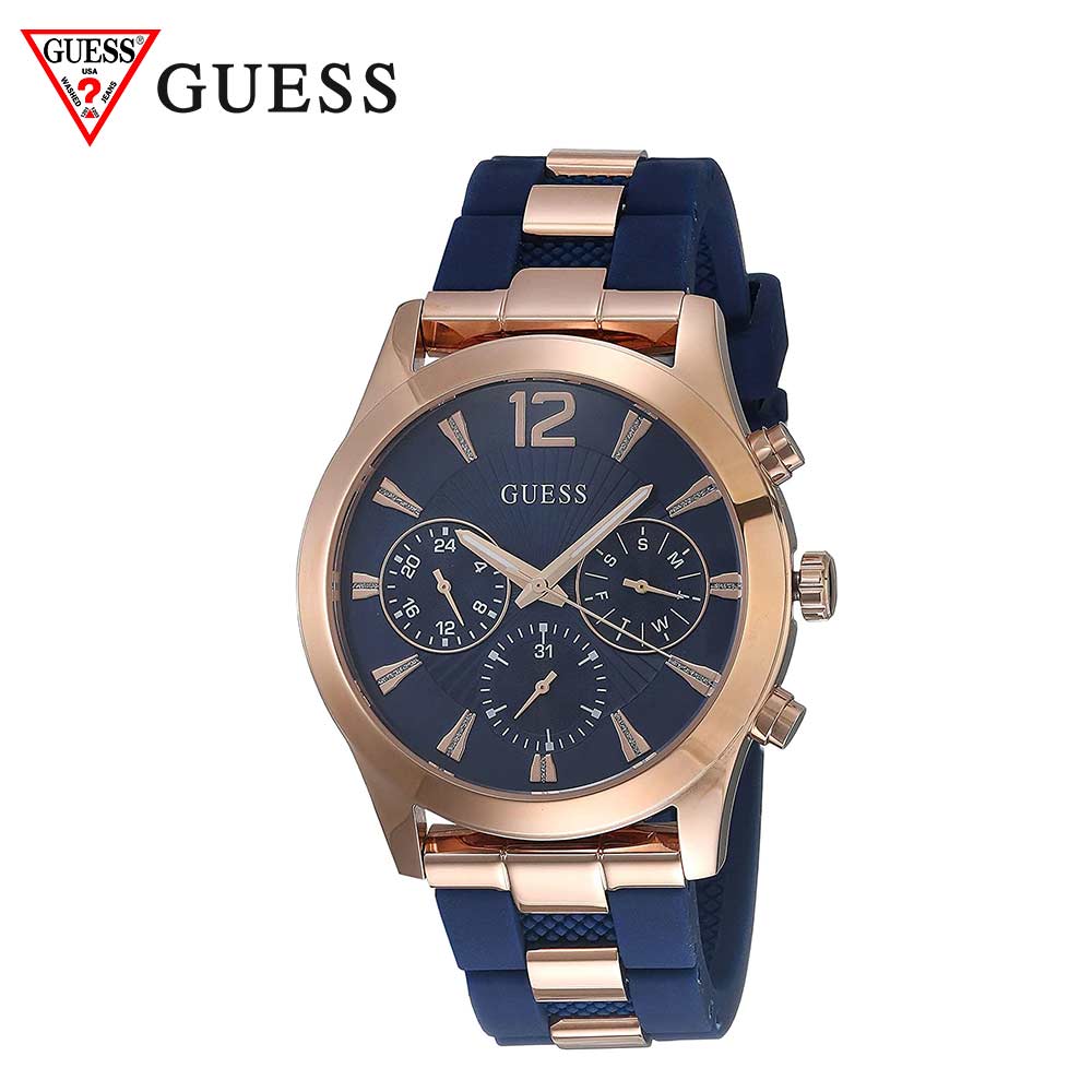 即納 GUESS ゲス レディース 腕時計 ステンレススチール U1294L2 リストウォッチ ブルー/ローズゴールド 海外限定 日本未発売 当店1年保証