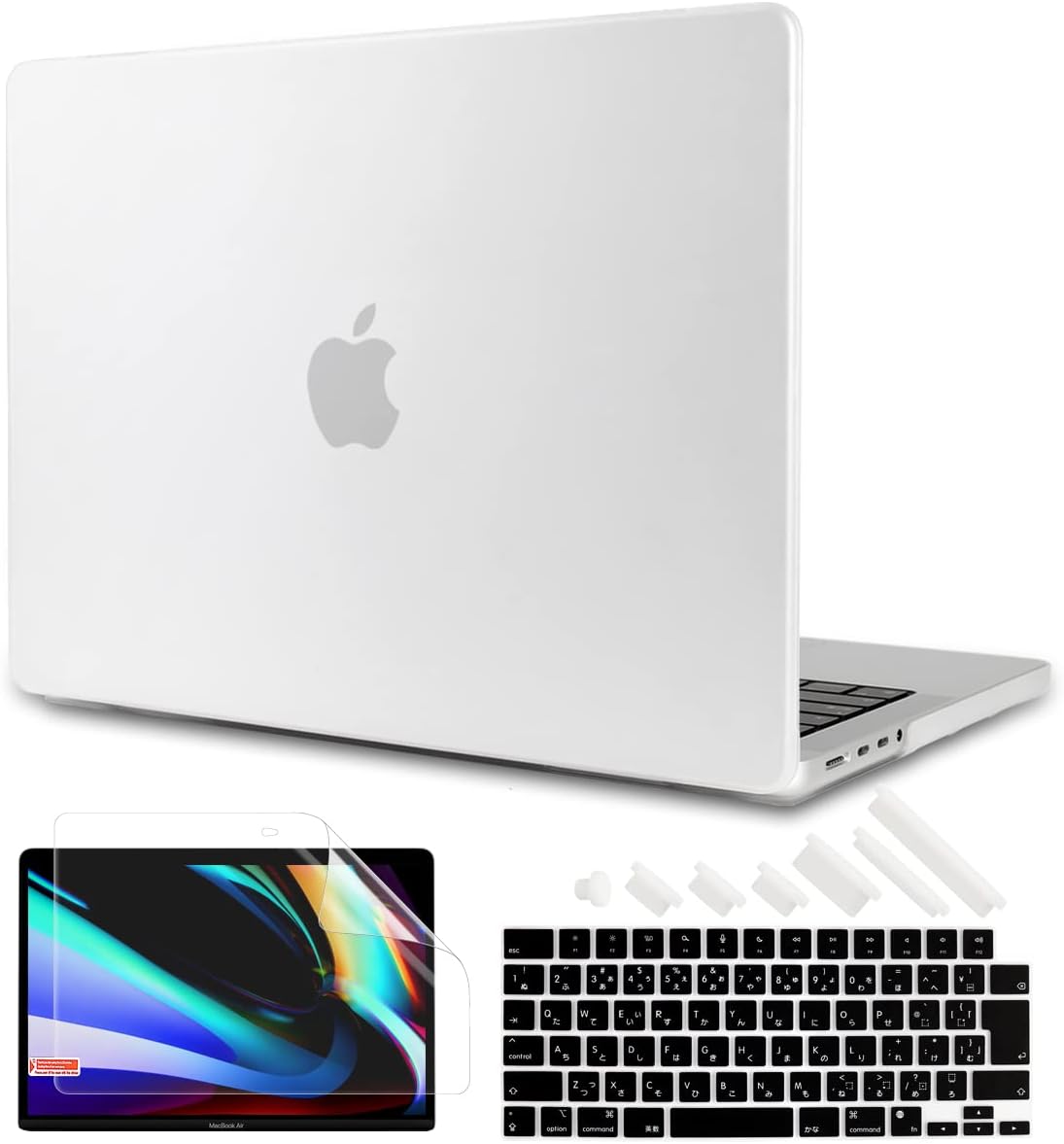 即納 マックブック プロ ハードケース MacBook Pro 16 インチ 2023 ケース カバー つや消しクリア ポリカーボネート シェルカバー キーボードカバー 保護フィルム 送料無料