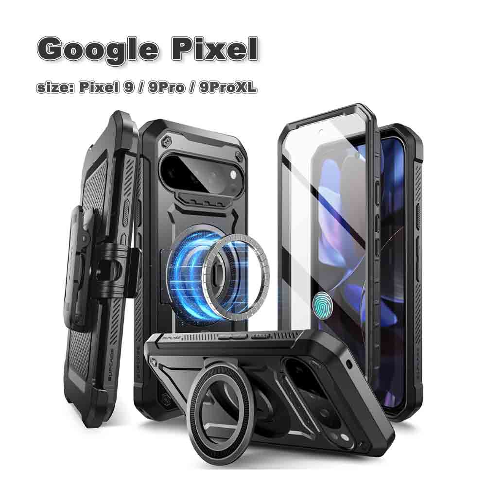 グーグル ピクセル PC ミリタリー スクリーンプロテクター スタンド機能 ケース Google Pixel 9 / 9Pro / 9ProXL 耐衝撃 軽量 カバー 送料無料