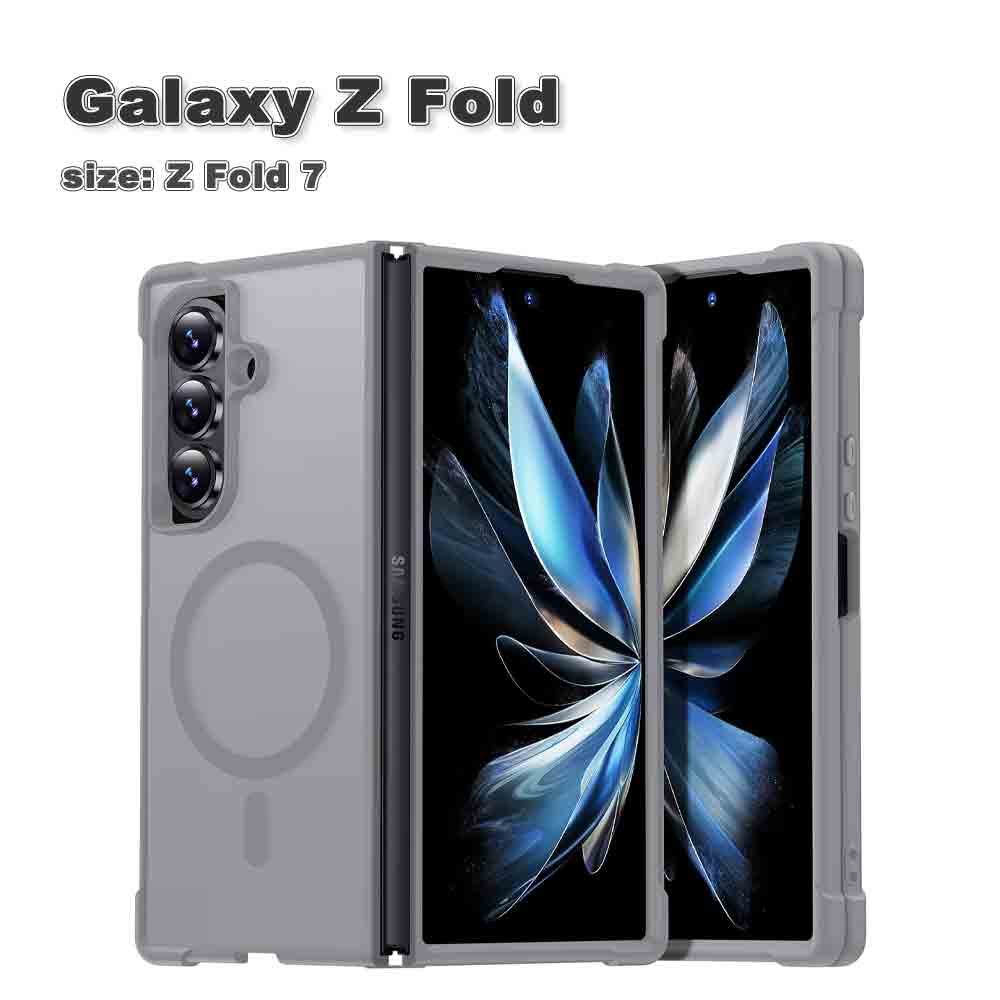 即納 ギャラクシー Galaxy Fold7 マット 半透明 ヒンジ保護 レンズ保護 MagSafe マグセーフ ストラップホール付き 指紋防止 ケース ゼットフォールド 耐衝撃 軽量 カバー 送料無料