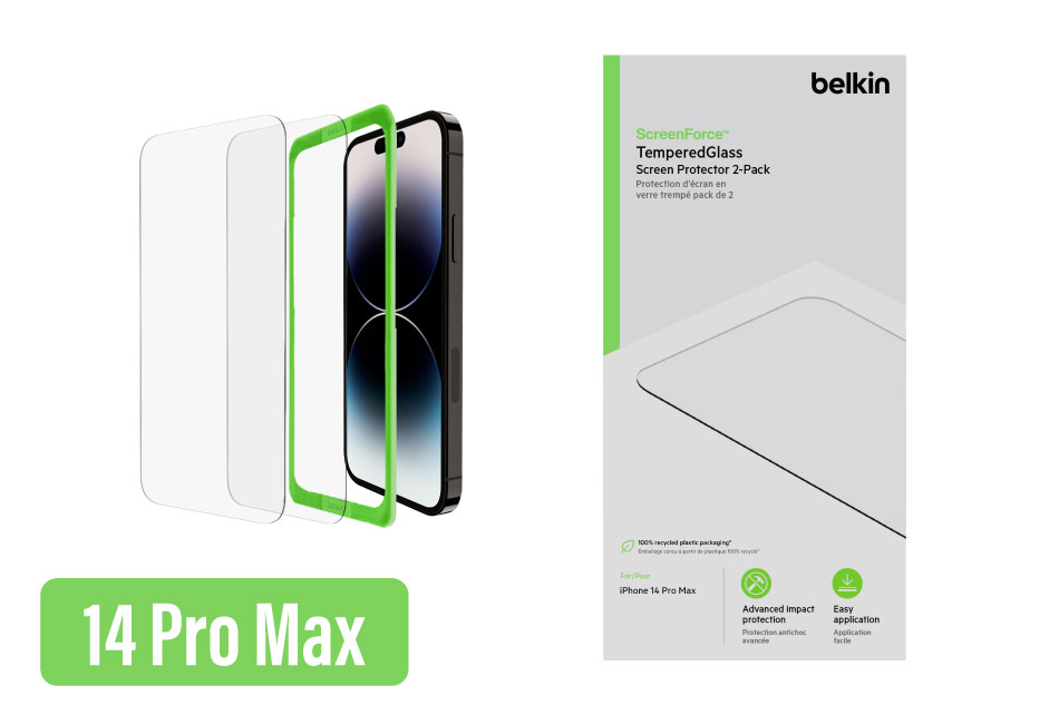楽天市場】BELKIN SCREENFORCE iPhone 14 Pro用保護 強化ガラス