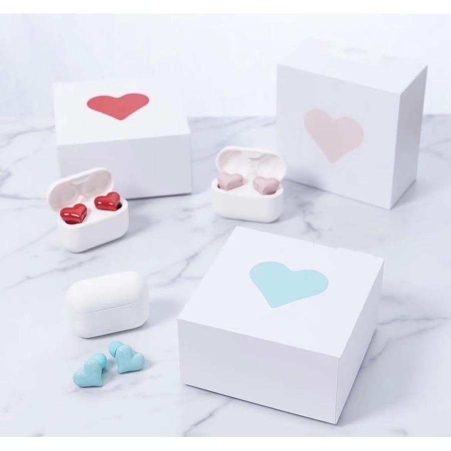 【最大15％OFFお買い物マラソン限定】ワイヤレスイヤホン bluetooth ハート型イヤホン ブルー HeartBuds ハートバッツ画像