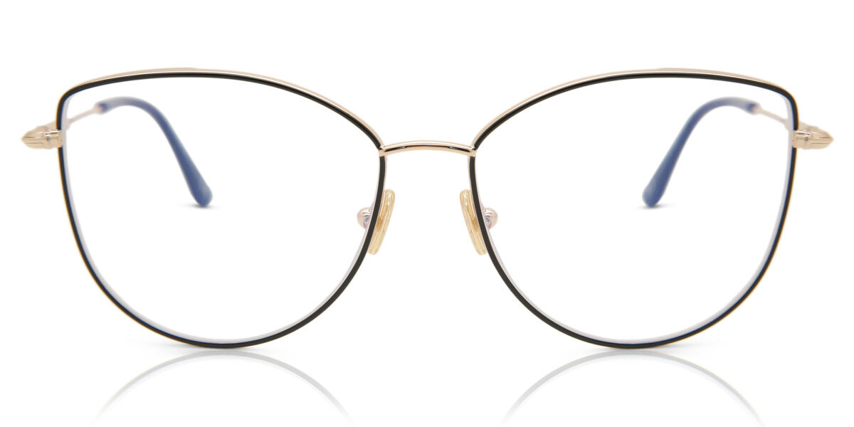 トムジェラルド・r・フォード Tom Ford FT5667-B 005 Blue-Light Block Full rim 盛りだくさんリム ゴールド Women レディース お上さん用 ウィメンズ Eyeglasses 眼鏡 メガネ めがね 一こま 伊達眼鏡 【置き目品】【新品】【外国で通信販売】【貨物輸送無料】