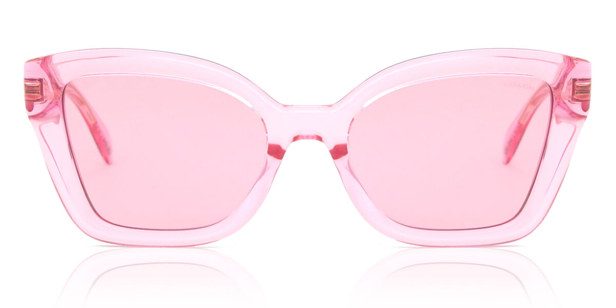 コーチ Coach HC8405U CS544 583084 Full rim フルリム トランスペアレント ピンク Women レディース 女性用 ウィメンズ Sunglasses サングラス さんぐらす 【UVカテゴリ1】【正規品】【新品】【海外通販】【送料無料】｜SmartBuyGlasses