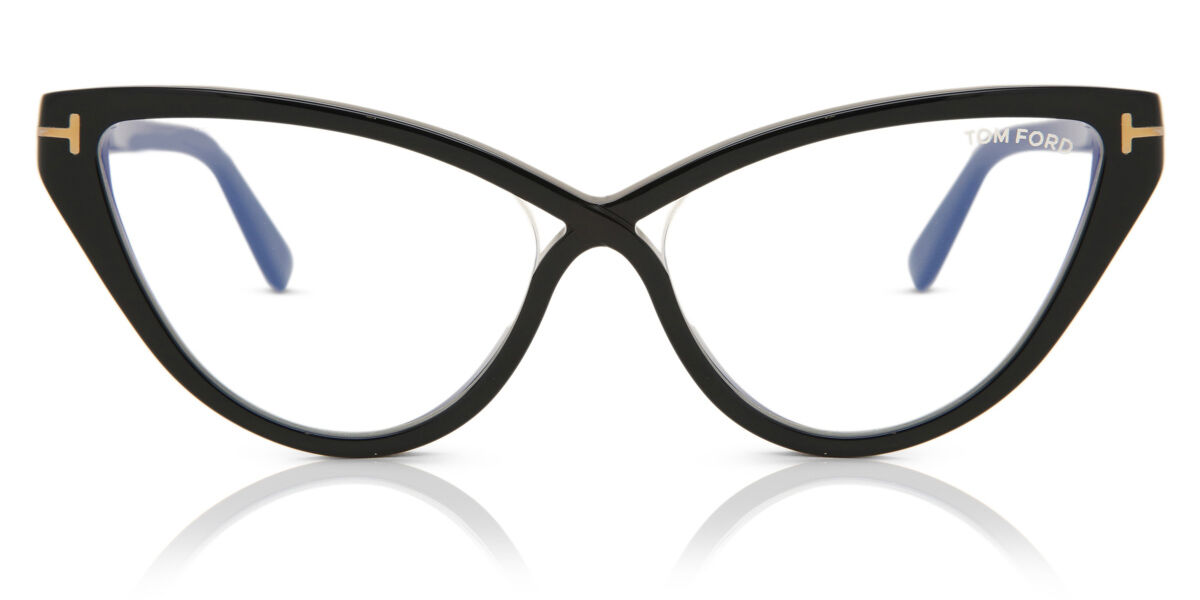 トムフォード Tom Ford FT5729-B 001 Blue-Light Block Full rim フルリム グロッシー ブラック Women レディース 女性用 ウィメンズ Eyeglasses メガネ 眼鏡 めがね フレーム 伊達メガネ 【正規品】【新品】【海外通販】【送料無料】｜SmartBuyGlasses