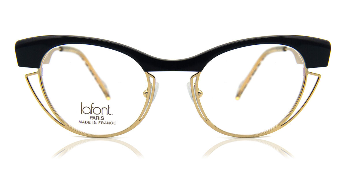 ラフォン Lafont Optimisme 100 Full rim 盛りだくさんリム 黒金 Women レディース 成人女性用 ウィメンズ Eyeglasses 眼鏡 メガネ めがね ひな形 伊達眼鏡 【置き目品】【新品】【外国で通信販売】【貨物輸送無料】