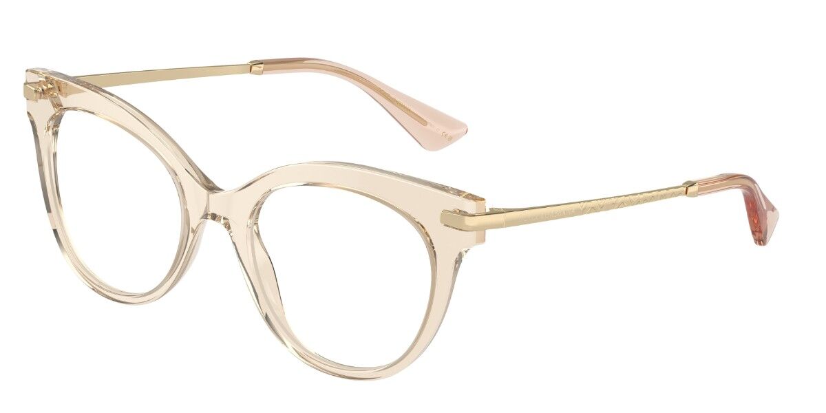 ドルチェ\u0026ガッバーナ Dolce \u0026 Gabbana DG3392 3432 Full rim 盛りだくさんリム トランスペアレントライトキャメルブラウン Women レディース 成人女性用 ウィメンズ Eyeglasses 眼鏡 メガネ めがね ひな形 伊達眼鏡 【置き目品】【新品】【外国で通信販売】【貨物輸送無料】