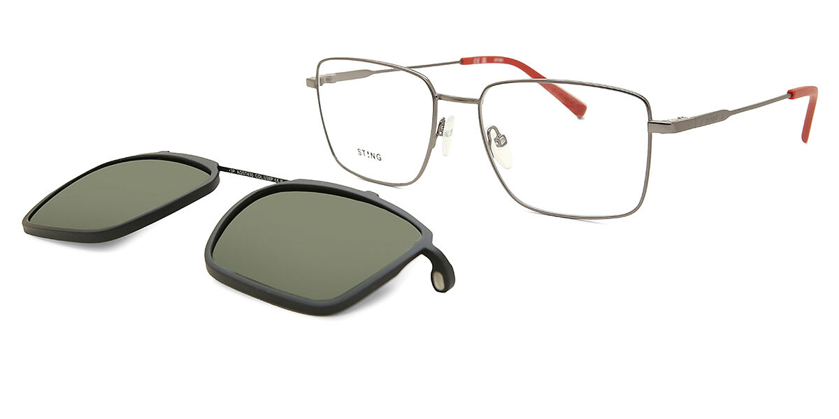 スティング Sting SST430 With Clip-On 627P マット ベークライト グレー Unisex ユニセックス 男女兼用 メンズ レディース Eyeglasses メガネ 眼鏡 めがね フレーム 伊達メガネ 【正規品】【新品】【海外通販】【送料無料】｜SmartBuyGlasses