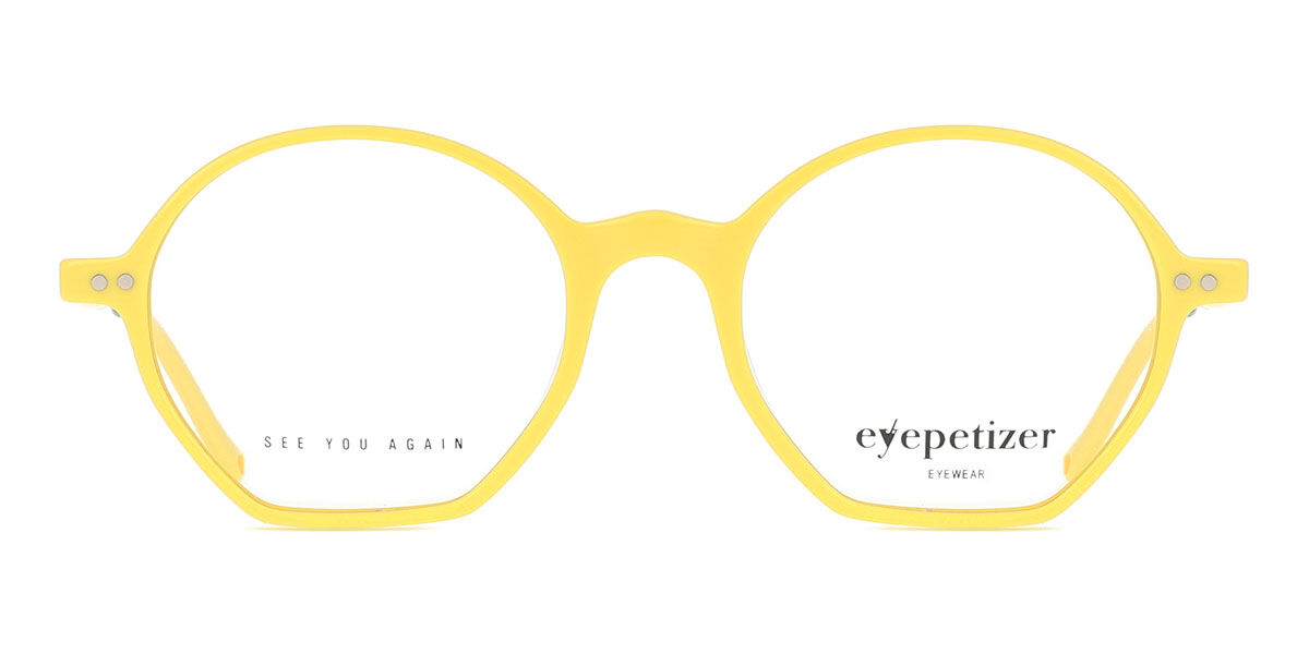 アイペタイザー Eyepetizer Huit C.3-U Full rim フルリム イエロー/ガンメタル Unisex ユニセックス 男女兼用 メンズ レディース Eyeglasses メガネ 眼鏡 めがね フレーム 伊達メガネ 【正規品】【新品】【海外通販】【送料無料】｜SmartBuyGlasses