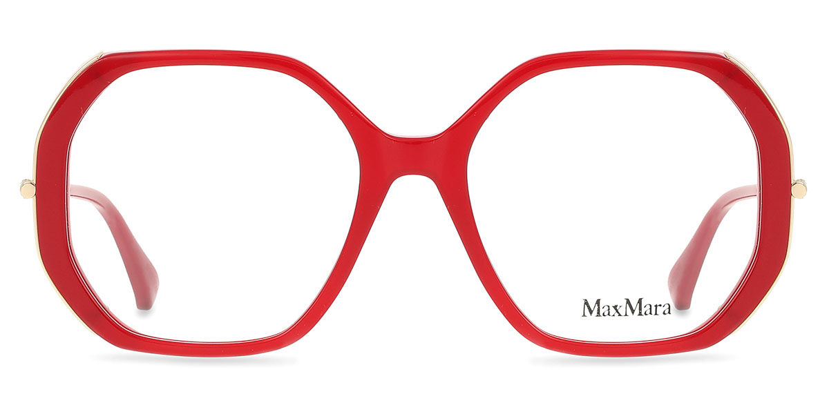 マックスマラ Max Mara MM5138 66 Full rim フルリム シャイニーダークレッド／ゴールド Women レディース 女性用 ウィメンズ Eyeglasses メガネ 眼鏡 めがね フレーム 伊達メガネ 【正規品】【新品】【海外通販】【送料無料】｜SmartBuyGlasses 16,958円